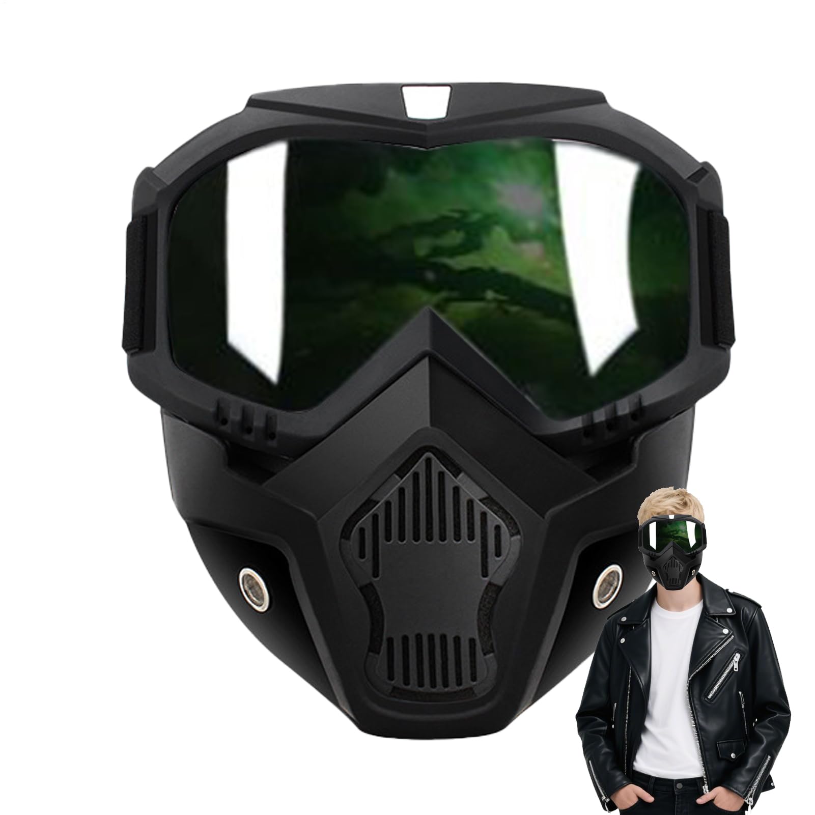 

Мотоциклетные очки, Защитные очки для мотокросса на все лицо, Пылезащитные Ветрозащитные Сварочные Защита от запотевания Очки для езды на открытом воздухе Please refer to the description серый