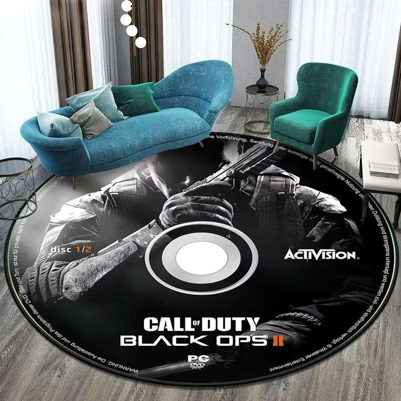 Game Shooting Call CD Round Carpet Rugs Camping Picnic Mats Flannel Carpets for Living Room Decoracion Exquisite Rugs INS