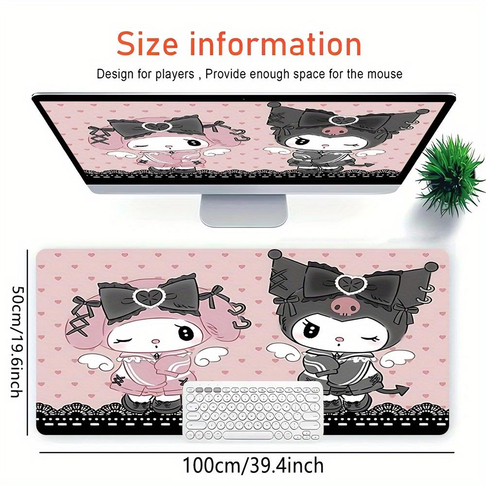 Hello Kitty, My Melody Themed XXL Mouse Pad - Non-slip Rubber Desk Mat for Gaming and Office Use, Multi-Function Keyboard and Mouse Pad, Ide