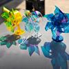 Windmills Model Car Decoration LED Center Console Decoration for Cars Motorcycles Colorful