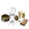 Pokalotea Matcha Tea Set 9-Piece Tea Utensils, Matcha Bowl, Whisk, Scoop, Lid, Sifter, Cloth, Caddy, Glass Teapot. Matcha Powder Sold