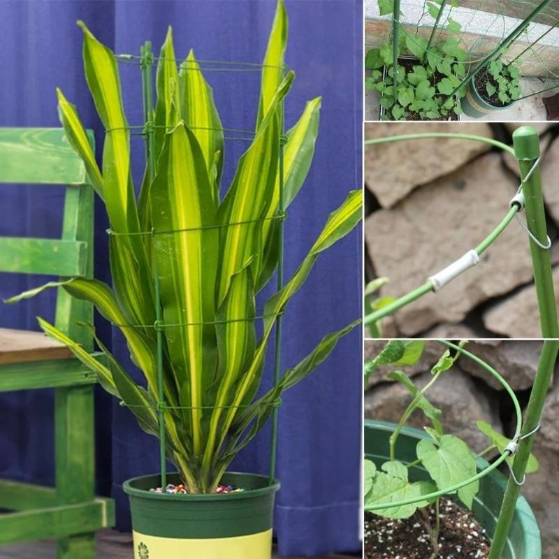 45cm Potted Plant Fixture Basin Traction Vine Climbing Rack Flower Pot Stand Planter Adjustable Growing Plants Stand Rack
