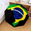 1 Stück Brasilien Kunstwerk Bedruckter Regenschirm Faltbarer Regenschirm, Automatischer Regenschirm 8-Rippen für Reisen, Camping Fan Geschenke Weihnachtsgeschenke