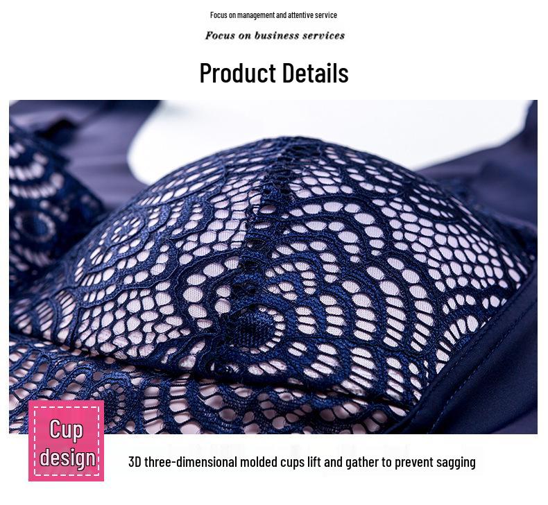 Δαντελένιο Ασύρματο Push-Up Σουτιέν Μεγάλου Μεγέθους - Σέξι Στυλ Γιλέκου για Γυναίκες