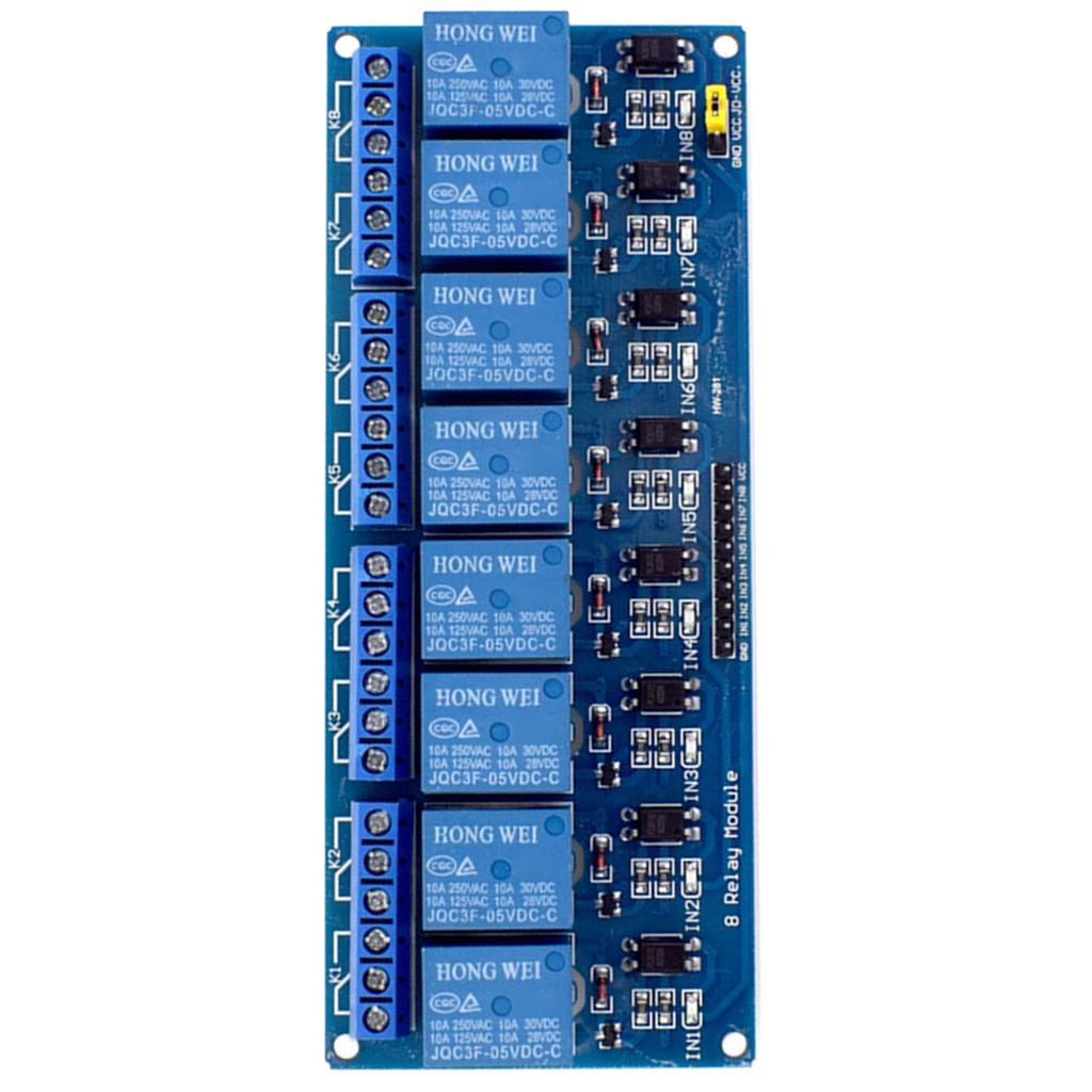 8 Channel Relays Board 5V/12V/24V 8-Way Relays Board Compatibility with Multiple Development Boards for Automation