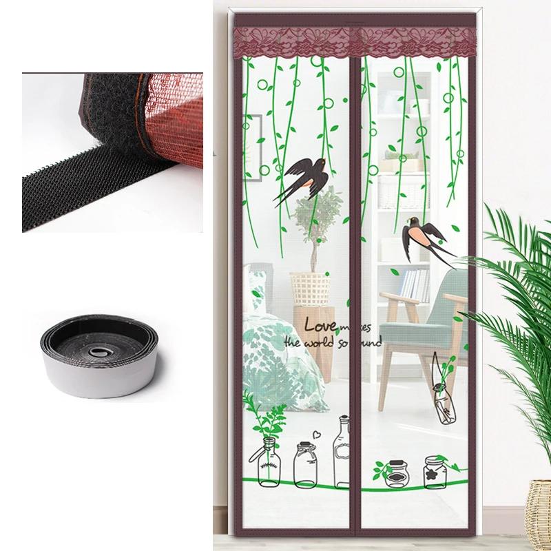 Magnetic Hands-free Mosquito net door net Anti fly insect mosquito door screen Anti-Mosquito Magnetic curtain mesh for door (as the picture,80X210cm)