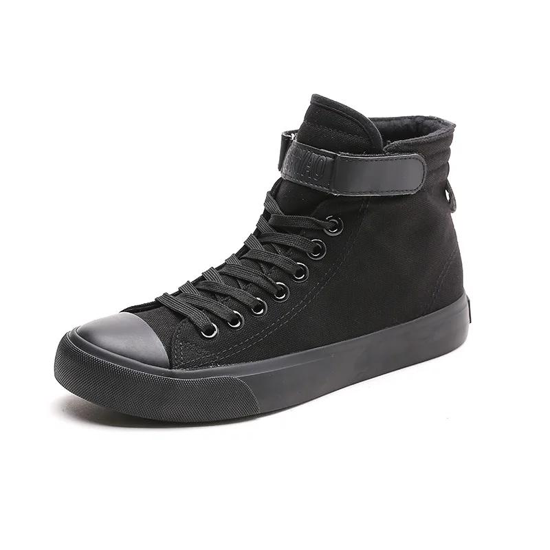 2025 Spring Autumn Cloth Shoes Mens Fashion Sneakers Cool Young Man Street Style Casual Shoes Classic Black White Sneakers AA307