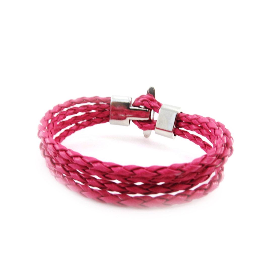 Les Trésors De Lily [J1322] - Steel Pink 'Peaceful' Mixed Bracelet
