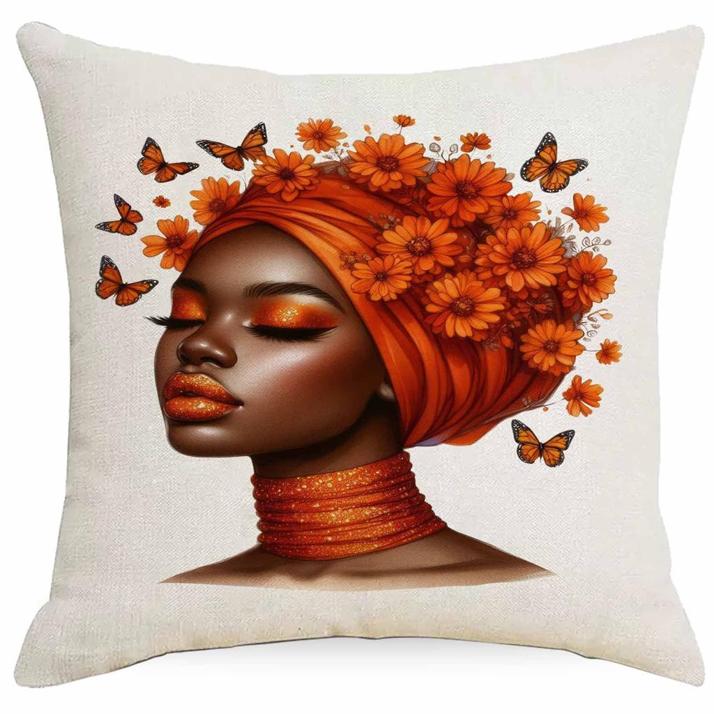New Colorful Black Girl Pillowcase Home Cushion Pillowcase Sofa Decoration