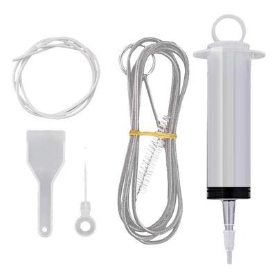 5pcs Clean Brush for Refrigerator Drain Wash Brush Suction Syringe with 1M Hose Fridge Drain Hole Cleaner Stick Dredge Tools