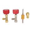 R134a Can Tap Kit Refrigerant Dispenser with Valve Core Remover for Coolant Recharging Car Truck SUV Vehicle Red