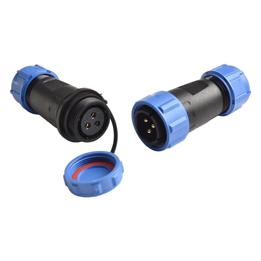 SP21 3Pin Paar Panel Mount Wasserdichter Stecker Steckdose, Draht Stecker 30A