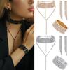 Ensemble Simple Collier Boucles d'Oreilles Bracelet 2/3 pièces Ensemble Collier Incrusté de Strass Fête