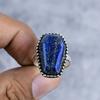 Lapis Lazuli Gemstone Handmade 925 Sterling Silver Jewelry Ring Size 8 M-2579