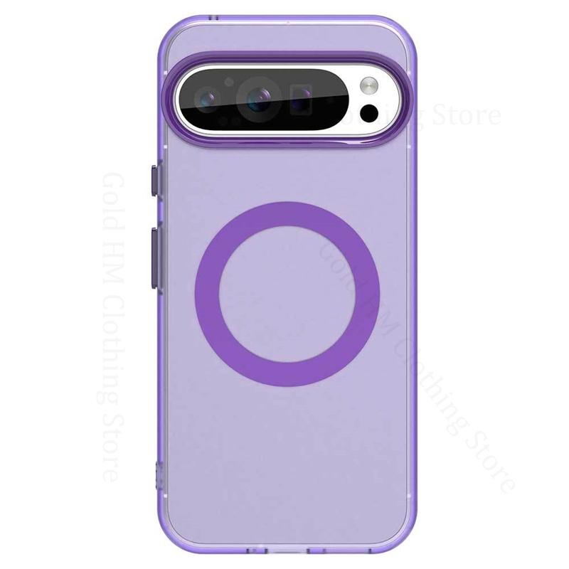 Cover For Google Pixel 9 Pro XL Candy Color Bumper Translucent Magnetic Phone Case For Pixel 9a 8a 8 Pro For Magsafe Matte Cover Pixel9 Pro XL Capa