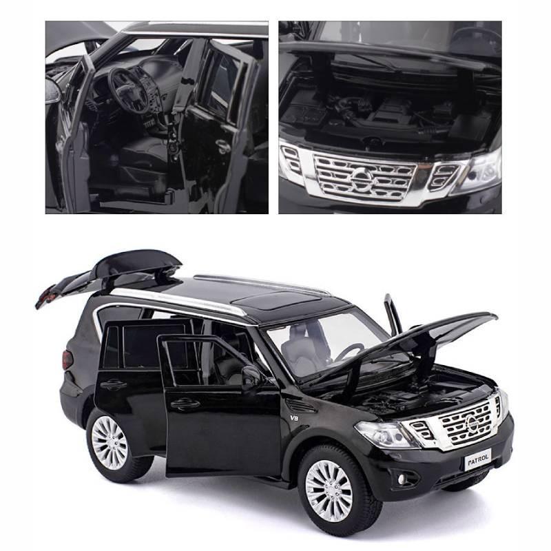 Patrol Simulation Alloy Sedan Model Toy With Sound And Light Functions