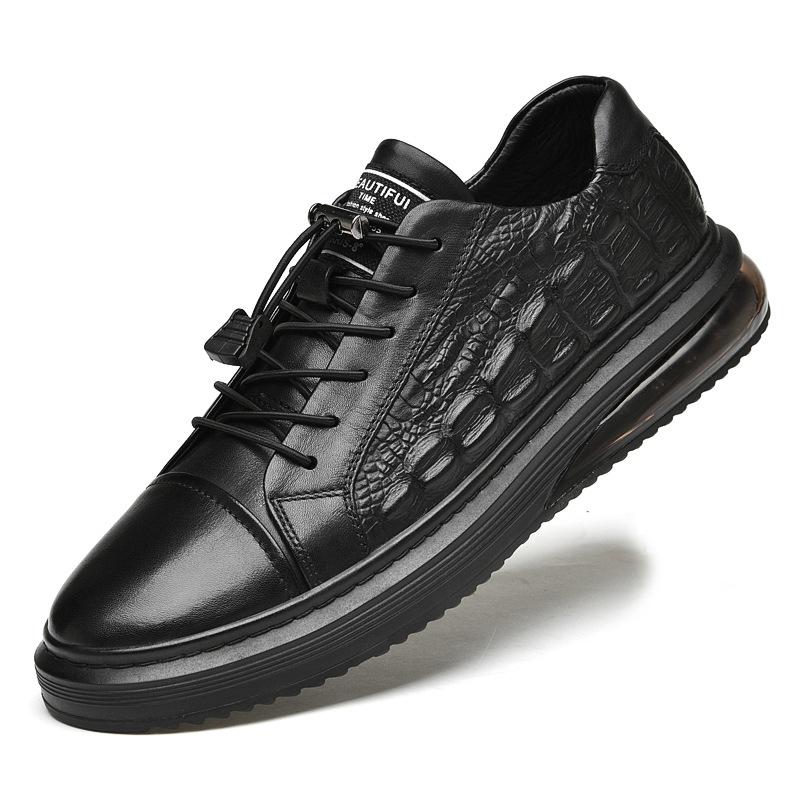 

Повседневная обувь с узором под крокодила, летняя, новая, дышащая, модная спортивная обувь 38 чёрный