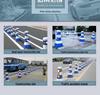 Road Safety Reflective Blue and White Anti-collision Barrel Guardrail Fence