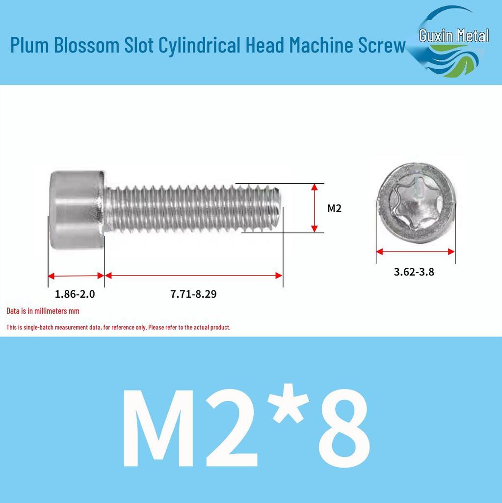 304 Stainless Steel Torx Head Machine Screws M1.6-M3