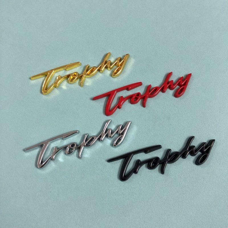 

3D Using a brand new TROPHY For Car personalized comme morative Badge high-end metal body side stickers