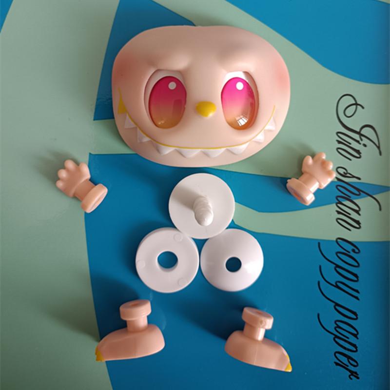 1 Set Diy Handmade Switching Emotions Labubu 3Rd Big Into Energy Vinyl Face Hand Foot Dolls Facial Accessories