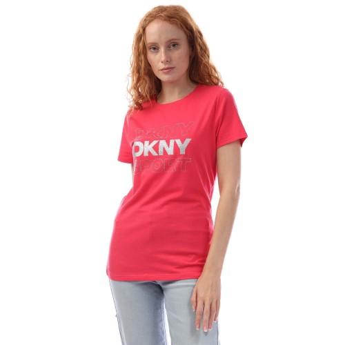 DKNY Womens/Ladies Glitter Logo T-Shirt