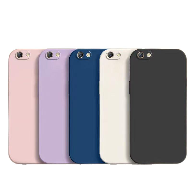 OPPO R9s Phone Case: Solid Color, Rubik's Cube Design, Liquid Full Coverage, Anti-Drop, Soft Straight Edge, New Model