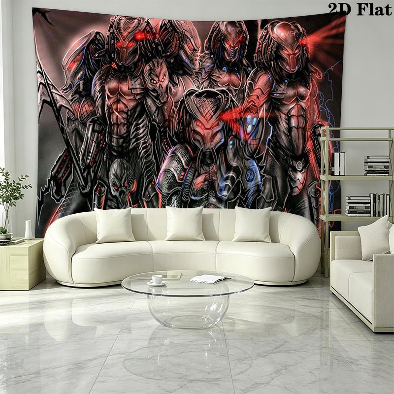 Predator Wall Tapestry Aesthetic Wall Hanging Printed Fabric Blanket Decorative Tapestries for Bedroom Living Room Home Decor