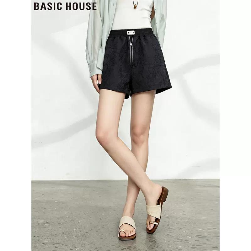 Basic House Women s Black High-Waist Wide-Leg Shorts XL
