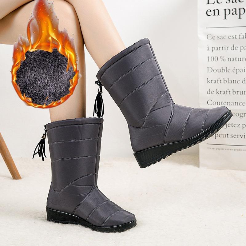 New High Tube Waterproof and Warm Women's Snow Boots Women's Non-slip Martin Boots Casual Shoes
