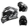 Full Face Motorcycle Helmet Men Women Winter ABS Safety With Flip-Up Visor 3C Certified