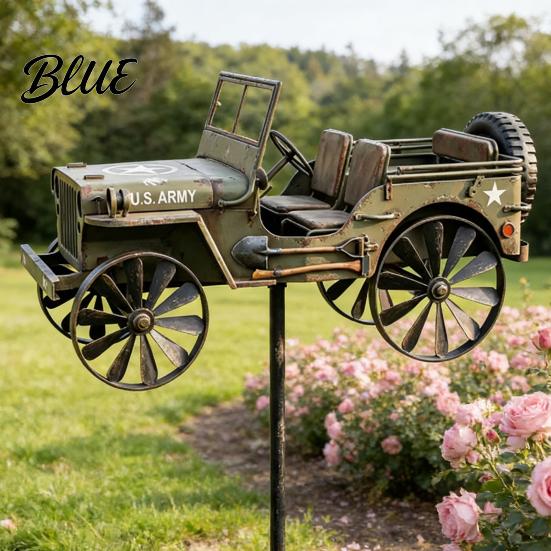 Metal Wind Spinner Garden Art Sasquatch Wind-Powered Weather Vane Yard Ornament Kinetic Windmill Sculpture Outdoor Patio Lawn Decoration Decor