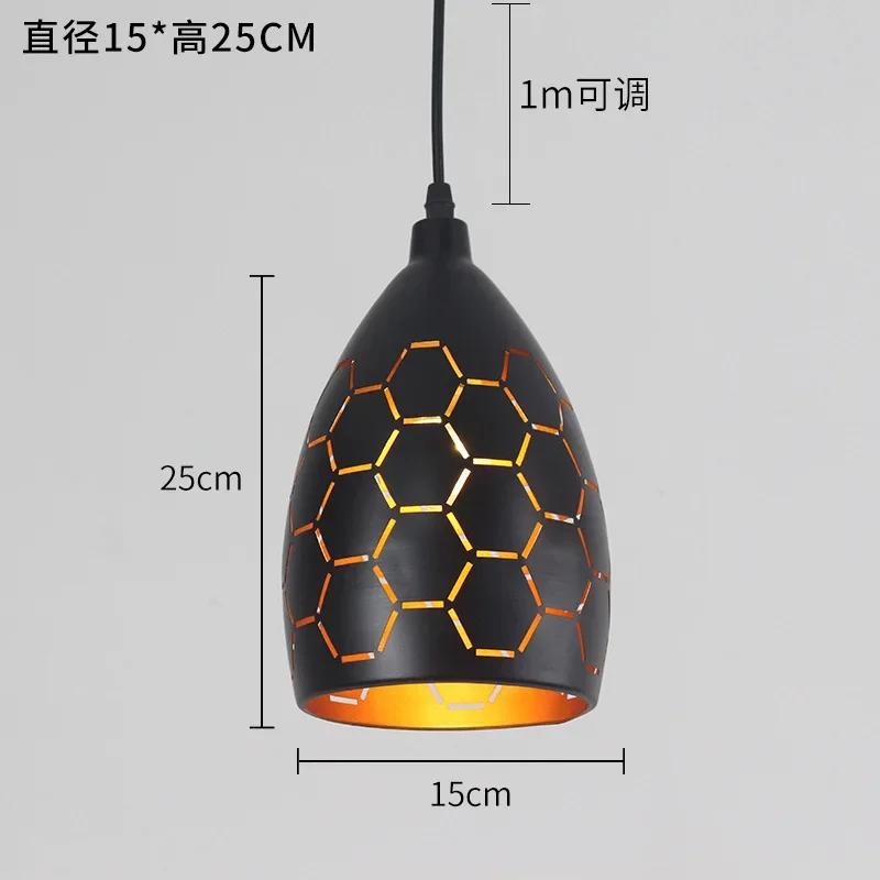 Modern LED pendant light iron Hollow metal cage pendant lamp living room restaurant shop bar fixture decoration WITHOUT LIGHT