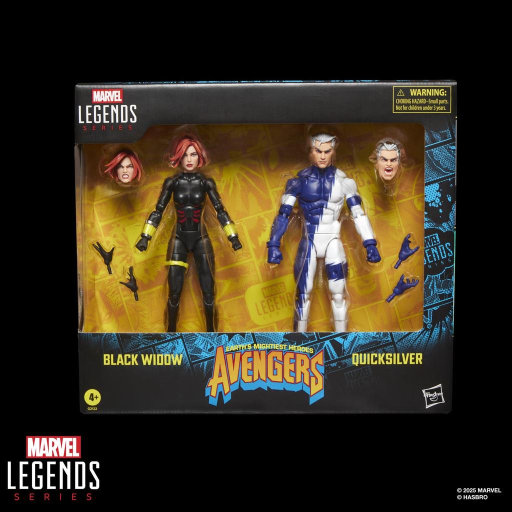 Hasbro MARVEL Legends Series Black Widow The Crossing Comic Collection 15cm Action Figure G2122 & Quicksilver, Avengers (Authentic)