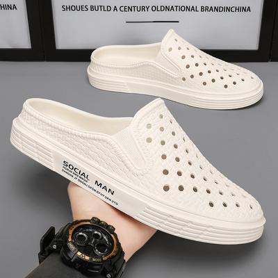 Wearing Anti Slip, Anti Odor, and Perforated Sandals Outside In Summer, Lazy People Can Pedal Without A Heel and Half Drag