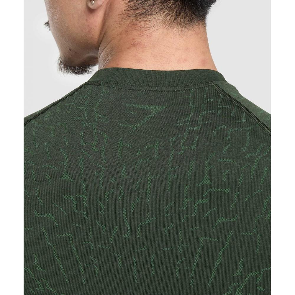 Gymshark TecTonic Seamless T shirT Trail Green Classic Green A1b1p Ec28