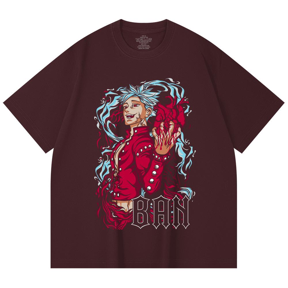 

230 Gsm 100% Cotton Seven Deadly Sins V1 Ban Print Unisex Heavy Cotton T Shirt 2XL