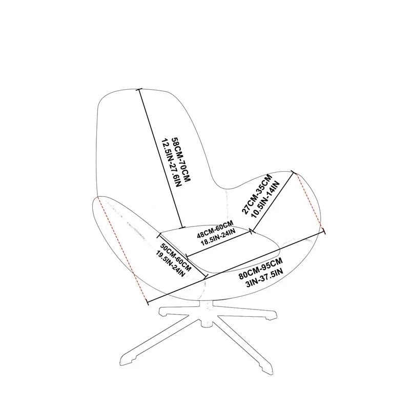1Pz Coprisedia in Velluto Elasticizzato All-Inclusive Coprisedia per Sedia da Ufficio Curva per Sedia a Braccioli da Tempo Libero Relax per Hotel Casa Festa