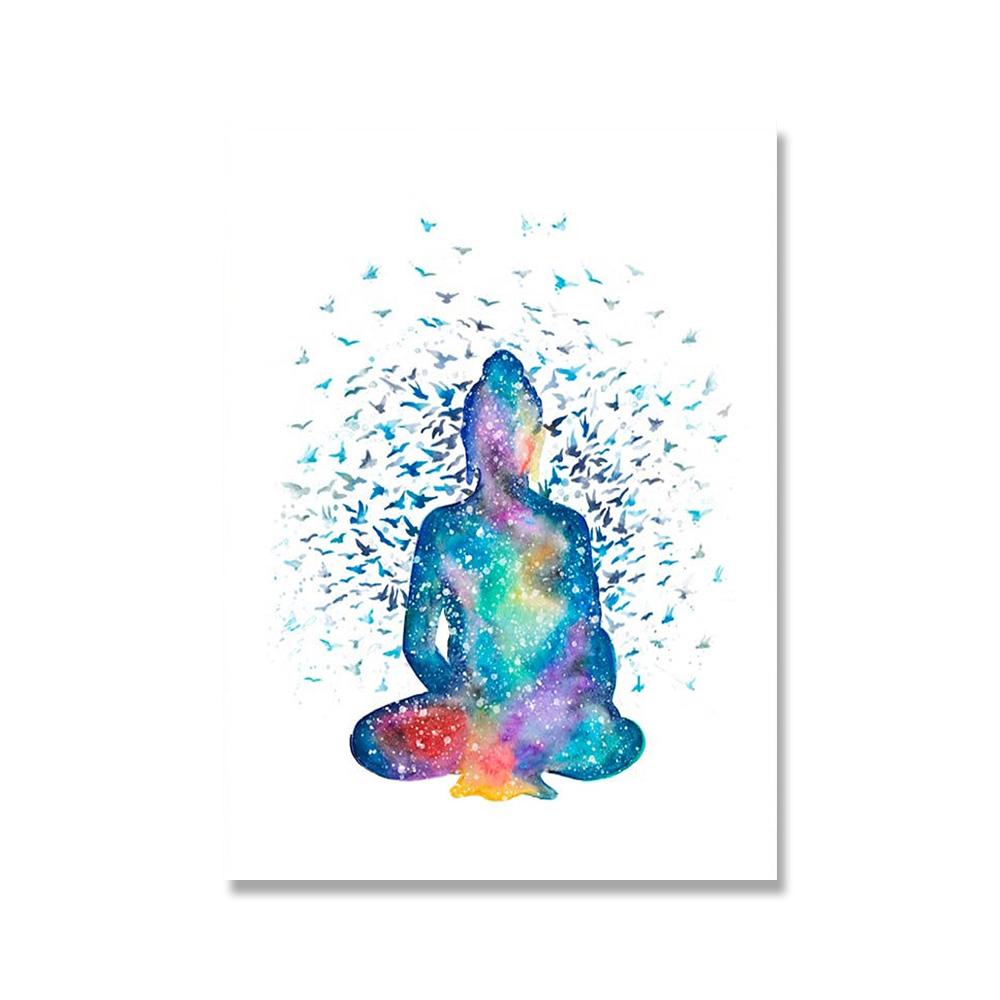 Meditasjon Lerret Maleri Abstrakt Buddha Yoga Kunst Motiverende sitat Plakat Buddhisme Print Plakat For Stue Hjem Innredning
