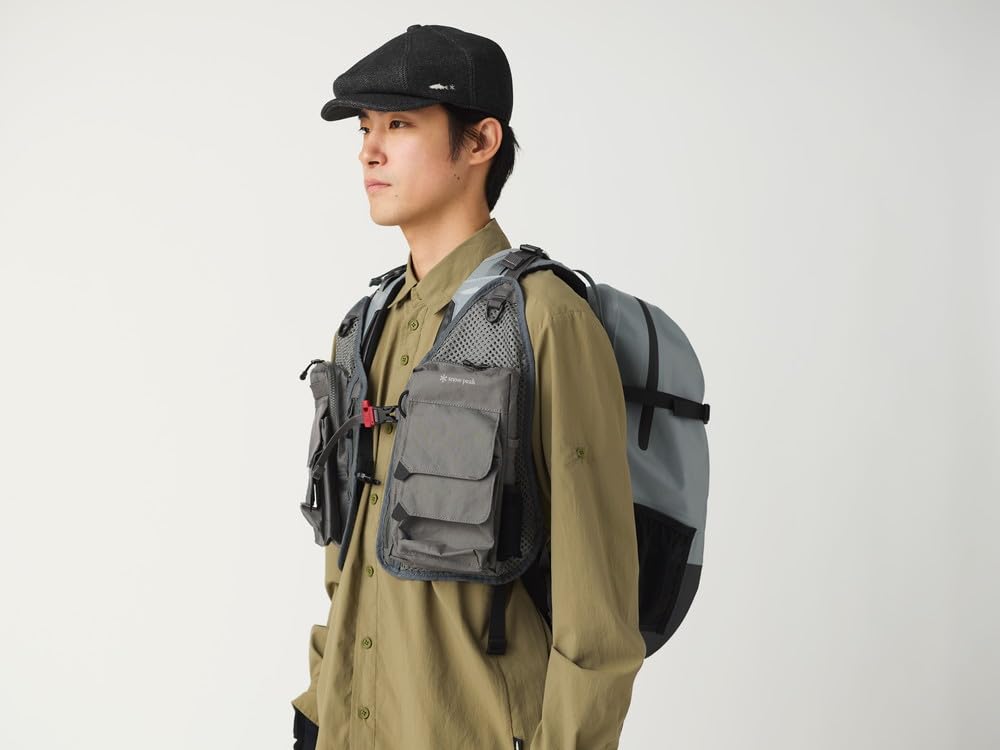 Snow Peak SP FF Joint System Waterproof Daypack Waterproof Dry Backpack for Men and Gray One SPF-AC-25AU901 Women,