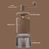 Clear Powder Container Manual Coffee Grinder Adjustable Grind Coffee Bean Grinder  Kitchen Use
