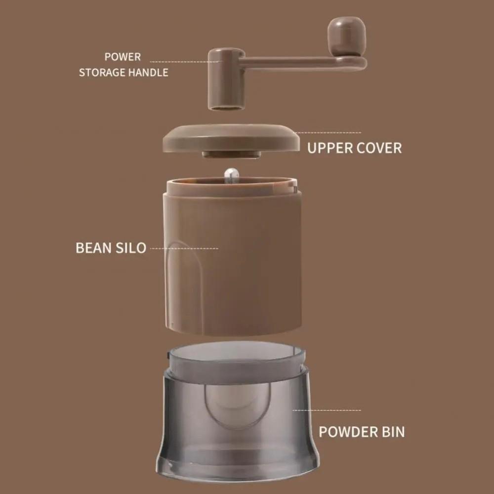 Clear Powder Container Manual Coffee Grinder Adjustable Grind Coffee Bean Grinder  Kitchen Use
