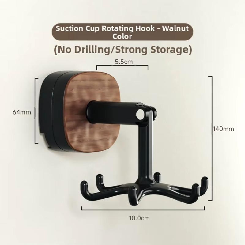 Suction Cup Hooks with Base Under Cabinet Hanging Organizer for Utensils, Scissors, Towels, No Drilling Rack for Spoons,Spatulas