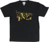 JUIC Table Tennis Game Shirt, Lightweight Material, Sweat-Wicking, Quick-Drying, JTTA Approved, Seahorse Design, Black Gold, Size L, 5675