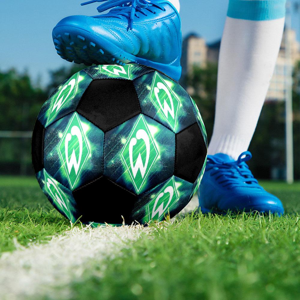 1PC SVW Logo Size 5 Soccer Ball PrahaIndoor Soccer Ball Colorful All Ages Machine Stitched PVC Competition Ready Durable High-Bounce