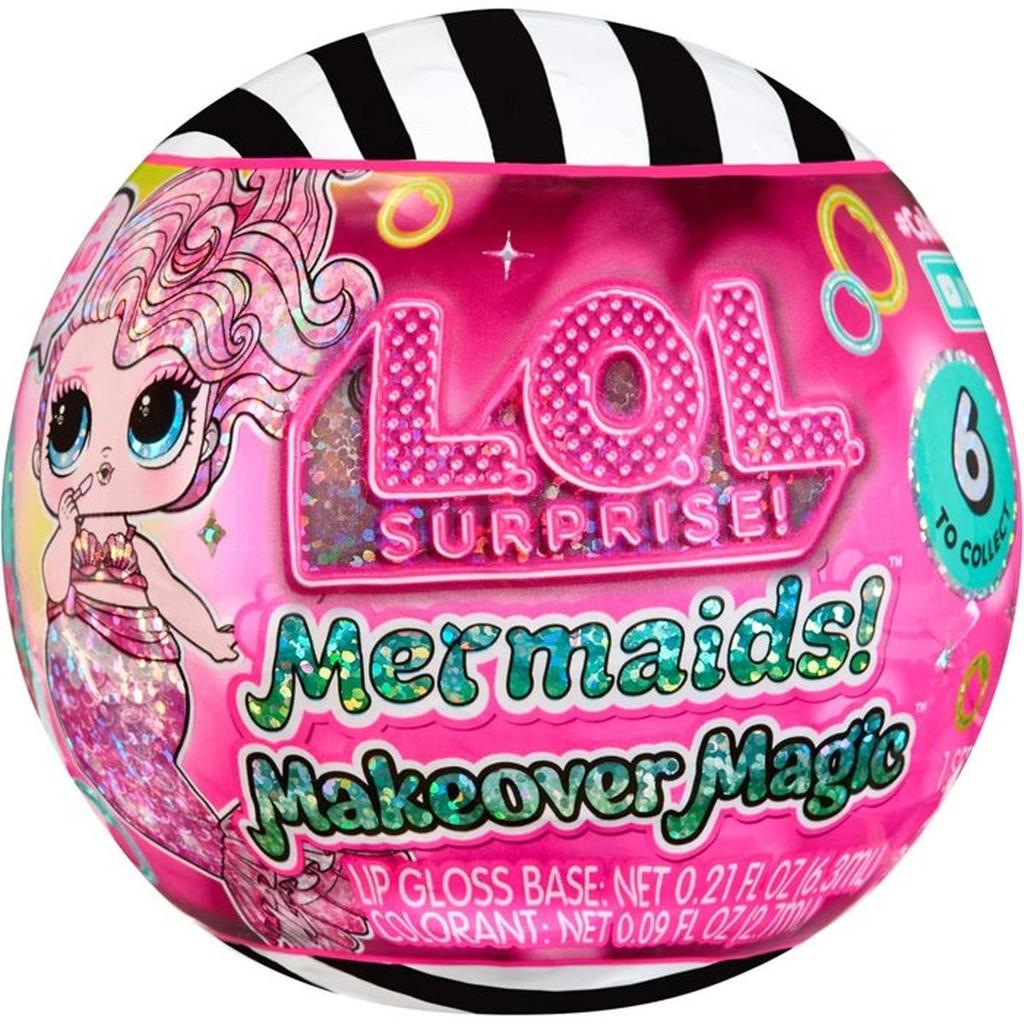 L.O.L. Surprise! - Sirenes - Brillant a Levres a faire soi-meme, Mélangez et créez du Maquillage, 6 Poupées a Collectionner - 4 an