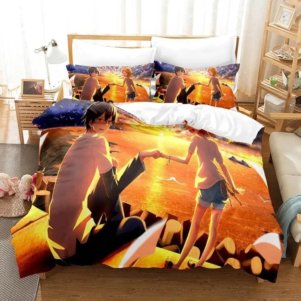 Barakamon Bedding Set Single Twin Full Queen King Size Bed Set Adult Kid Bedroom Duvet Cover Sets 3D Anime Bed Sheet Set