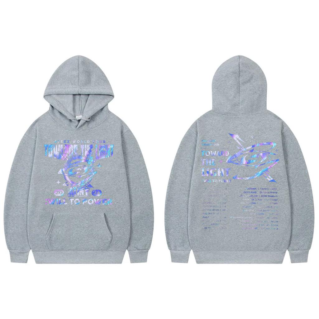 Kpop Ateez World Tour Hoodie Women Vintage Oversized Fleece Hooded Sweatshirts Fans Unisex Fashion Casual Long Sleeve Pullovers