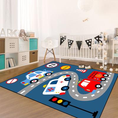 Modern Cute Room Decor Cartoon Carpet Soft Non-slip Rugs for Bedroom Highway Pattern Living Room Mat for Children Floor Tapete