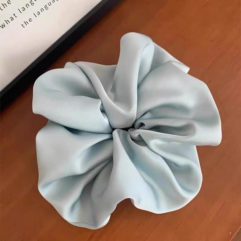 Korean style striped fabric square scarf large intestine hair tie women's new temperament low ponytail head rope high-end hair accessories